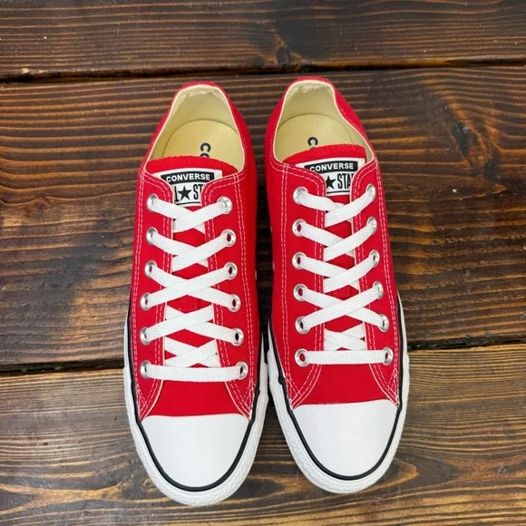 Converse Chuck Taylor All Star Low Top Sneakers – Fire Engine Red Women’s Size 9 - Picture 5 of 9